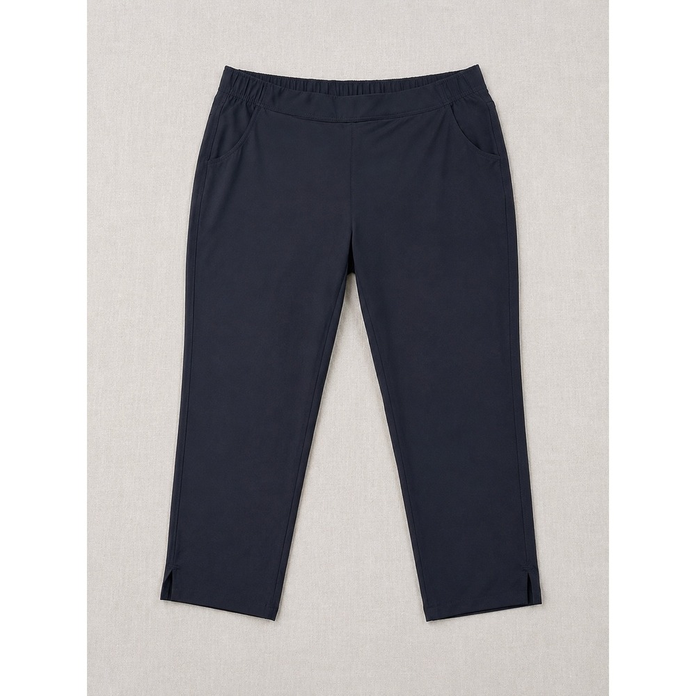 Eddie Bauer Traveler Pant Womens XXL Navy Blue Elastic Waist Stretch
